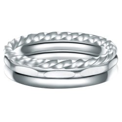 EASTSIDE Ring Edelstahl in Silber Ringe 1 ct Damen