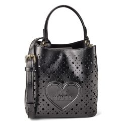 Love Moschino Basket Laminated Schultertasche Handtaschen 1 ct Schwarz Damen