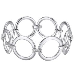 Lulu & Jane Armband Metall-Legierung verziert mit Kristallen von Swarovski® in Silber Armbänder & Armreife 1 ct Damen