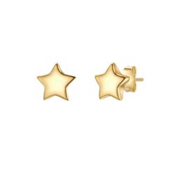 Glanzstücke München Ohrstecker Stern aus Sterling Silber in gelbgold Ohrringe 1 ct Damen