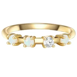 Glanzstücke München Ring Sterling Silber Zirkonia in Gelbgold Ringe 1 ct Damen