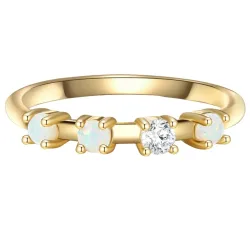 Glanzstücke München Ring Sterling Silber Zirkonia in Gelbgold Ringe 1 ct Damen