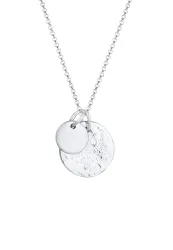 Elli Plättchen Münzen Geo-Organic Look 925 Silber Ketten 1 ct Damen