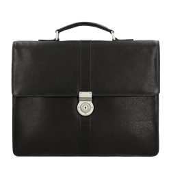 Leonhard Heyden Bergamo Aktentasche Leder 38 cm Laptopfach Laptoptaschen 1 ct Schwarz Herren