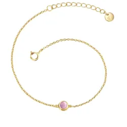 Glanzstücke München Armband aus Sterling Silber in gelbgold mit Amethyst Armbänder & Armreife 1 ct Damen