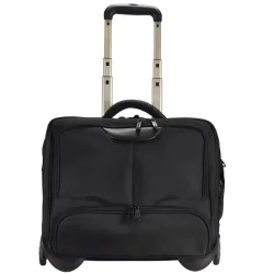 Dermata 2 Rollen Businesstrolley 22 cm Laptopfach Reisetaschen 1 ct Schwarz Herren