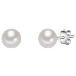 Valero Pearls Perlen-Ohrstecker Sterling Silber Süßwasser-Zuchtperle in Silber Ohrringe 1 ct Damen