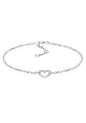 Elli Herz Liebe Love 925 Sterling Silber Armbänder & Armreife 1 ct Damen