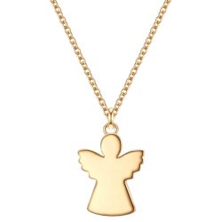 Glanzstücke München Halskette Engel aus Sterling Silber in gelbgold Ketten 1 ct Damen