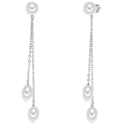 Valero Pearls - Ohrhänger, 66mm, Silber