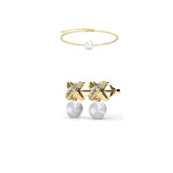 MYC-Paris Chris Pearl Kristall-Set Schmuck-Set 1 ct Damen