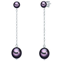 Valero Pearls Perlen-Ohrstecker Sterling Silber Süßwasser-Zuchtperle in Silber Ohrringe 1 ct Damen