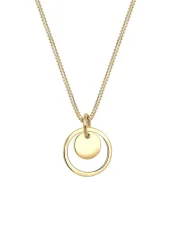 Elli Kreis Rund Geo Trend 925 Sterling Silber Ketten 1 ct Damen