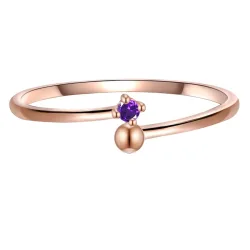 Glanzstücke München Ring Sterling Silber Amethyst in Roségold Ringe 1 ct Damen
