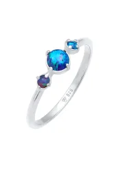 Elli - Ring Vintage Look Opal, 56mm, Blau