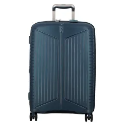 Jump Evae 4 Rollen Trolley 66 cm mit Dehnfalte Reisetaschen 1 ct Blau Herren
