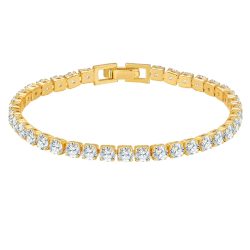 Glanzstücke München Armband Sterling Silber Zirkonia in Gelbgold Armbänder & Armreife 1 ct Damen