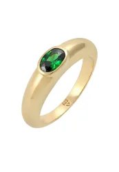 Elli Bandring Zirkonia Oval Solitär 925 Sterling Silber Ringe 1 ct Damen