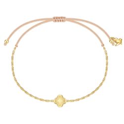 Glanzstücke München Armband Kleeblatt aus Edelstahl in gelbgold Armbänder & Armreife 1 ct Damen
