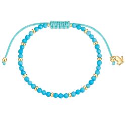Glanzstücke München Armband aus Edelstahl in Gelbgold mit Türkis (rek.) Armbänder & Armreife 1 ct Damen