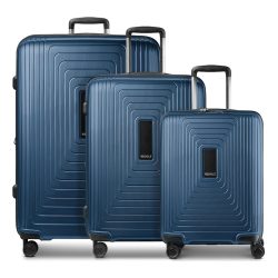 Redolz Essentials 14 4 Rollen Kofferset 3-teilig mit Dehnfalte Reisetaschen 1 ct Schwarz Herren