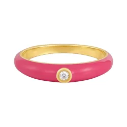 Glanzstücke München Ring Sterling Silber Zirkonia in Gelbgold Ringe 1 ct Damen