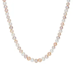 Valero Pearls Perlen-Kette aus Sterling Silber in silber mit Süßwasser-Zuchtperle Ketten 1 ct Damen