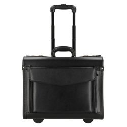 Dermata 2-Rollen Pilotentrolley Leder 45,5 cm Laptopfach Koffer & Trolleys 1 ct Schwarz Herren