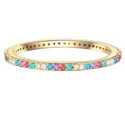 Glanzstücke München Ring Sterling Silber Zirkonia in Gelbgold Ringe 1 ct Damen