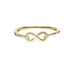 Glanzstücke München Ring Infinity aus Sterling Silber in gelbgold Ringe 1 ct Damen
