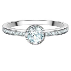 Trilani Ring aus Sterling Silber in silber mit Zirkonia Ringe 1 ct Damen