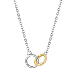 Glanzstücke München Halskette aus Sterling Silber in silber/gelbgold Ketten 1 ct Damen