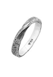 Haze & Glory Bandring - Twisted 925 Silber Ringe 1 ct Herren