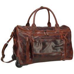 Greenburry Rugged 2 Rollen Reisetasche Leder 53 cm Reisetaschen 1 ct Braun
