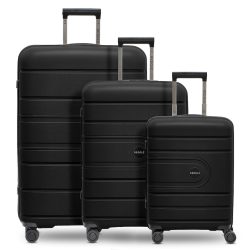 Redolz Essentials 11 3-SET 4 Rollen Kofferset 3-teilig Reisetaschen 1 ct Schwarz Herren