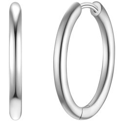 Glanzstücke München Creolen aus Sterling Silber in silber Ohrringe 1 ct Damen