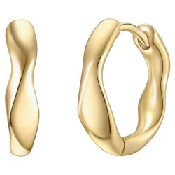 Glanzstücke München Creolen aus Sterling Silber in gelbgold Ohrringe 1 ct Damen
