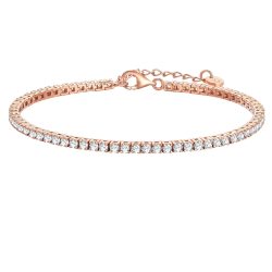 Glanzstücke München Armband aus Messing in Roségold mit Zirkonia Armbänder & Armreife 1 ct Damen