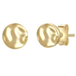 Glanzstücke München Ohrstecker Kreis aus Sterling Silber in gelbgold Ohrringe 1 ct Damen