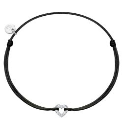 Glanzstücke München Armband Herz aus Sterling Silber in silber mit Zirkonia Armbänder & Armreife 1 ct Damen
