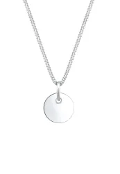 Elli - Halskette Kreis Anhänger, 45cm, Silber