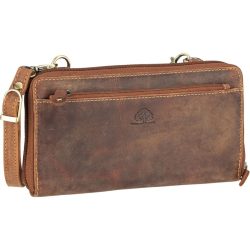 Greenburry Vintage Clutch Geldbörse RFID Schutz Leder 21 cm Handtaschen 1 ct Braun Damen