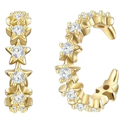 Glanzstücke München - Ohrklemme Sterne, 11mm, Gold