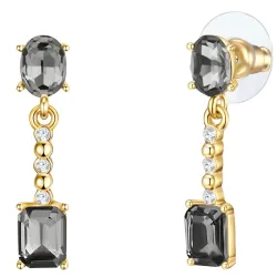 Lulu & Jane Ohrhänger Metall-Legierung Glas in Gelbgold Ohrringe 1 ct Damen