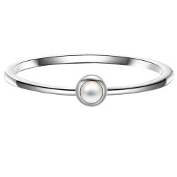 Glanzstücke München Ring aus Sterling Silber in silber mit Perlmutt Ringe 1 ct Damen