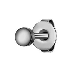 True Rebels Ohrstecker aus Edelstahl in Gunmetal Ohrringe 1 ct Herren