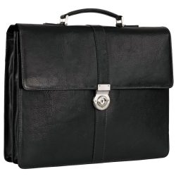 Leonhard Heyden Bergamo Aktentasche Leder 40 cm Laptopfach Laptoptaschen 1 ct Schwarz Herren