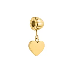Purelei LEI Engraveable Heart Charm 100% Edelstahl Charms & Anhänger 1 ct Hellbraun