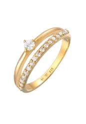 Elli - Ring Zirkonia Solitär Verlobung, 56mm, Gold