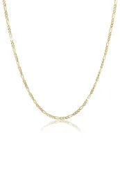 Kuzzoi - Halskette Männer Figarokette Massiv Oxidiert 925 Silber, 60 cm, Gold